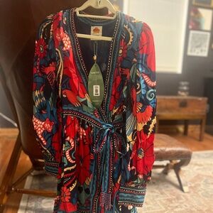 Farm Rio Forest Blue Mini Dress